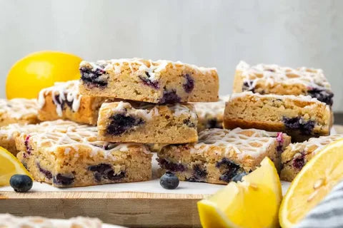 Lemon Blueberry Oat Blondie